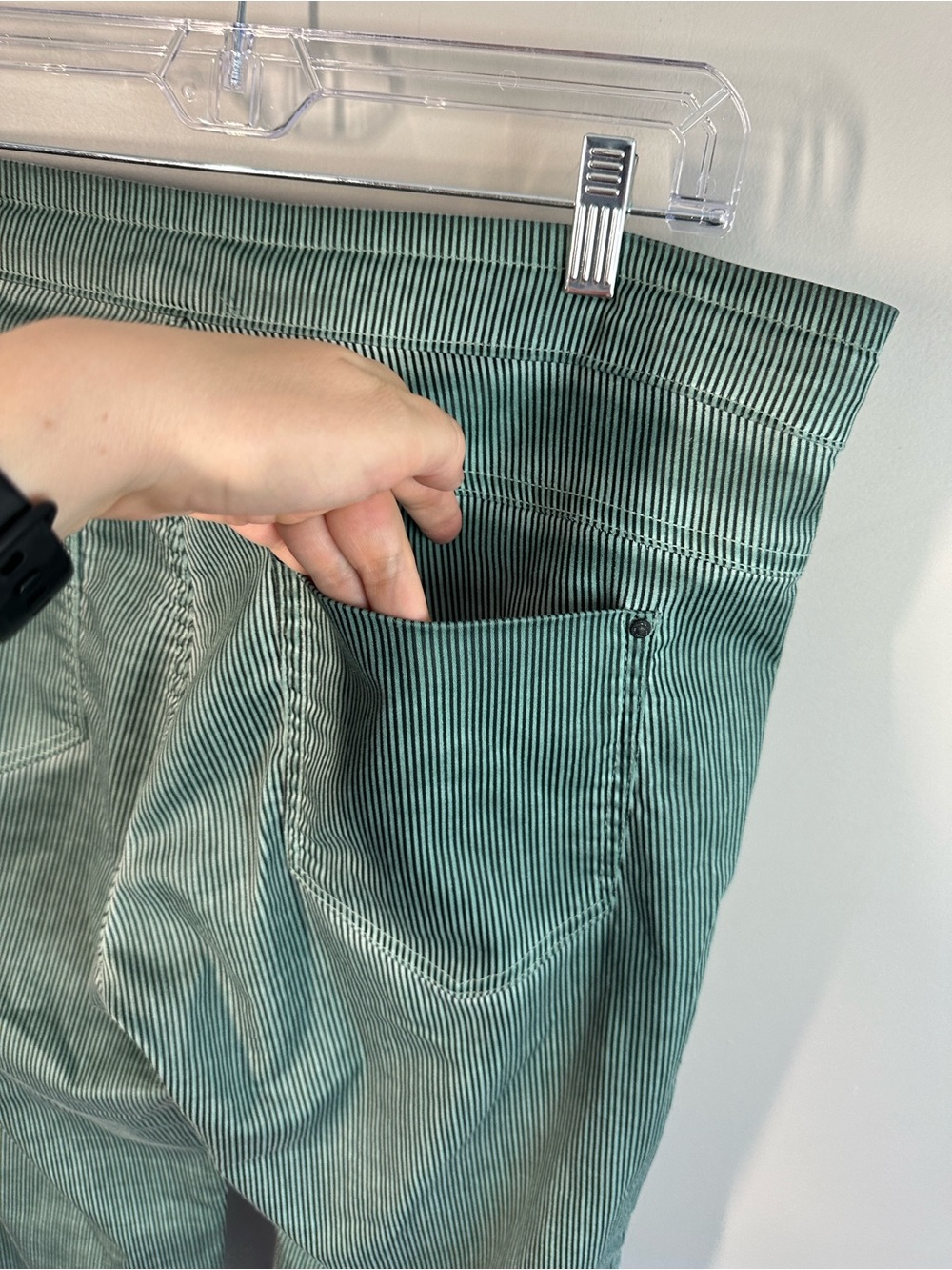 Alembika Pinstripe Iconic Stretch Jeans Teal Size 3(10-12) - Picture 11 of 16